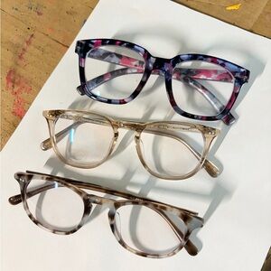 3 pairs Blue Light Eyeglasses DIFF & Anthropologie